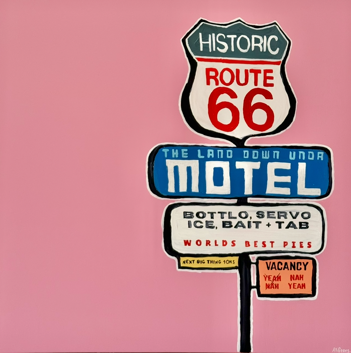 If route 66 was Aussie TEA TOWEL