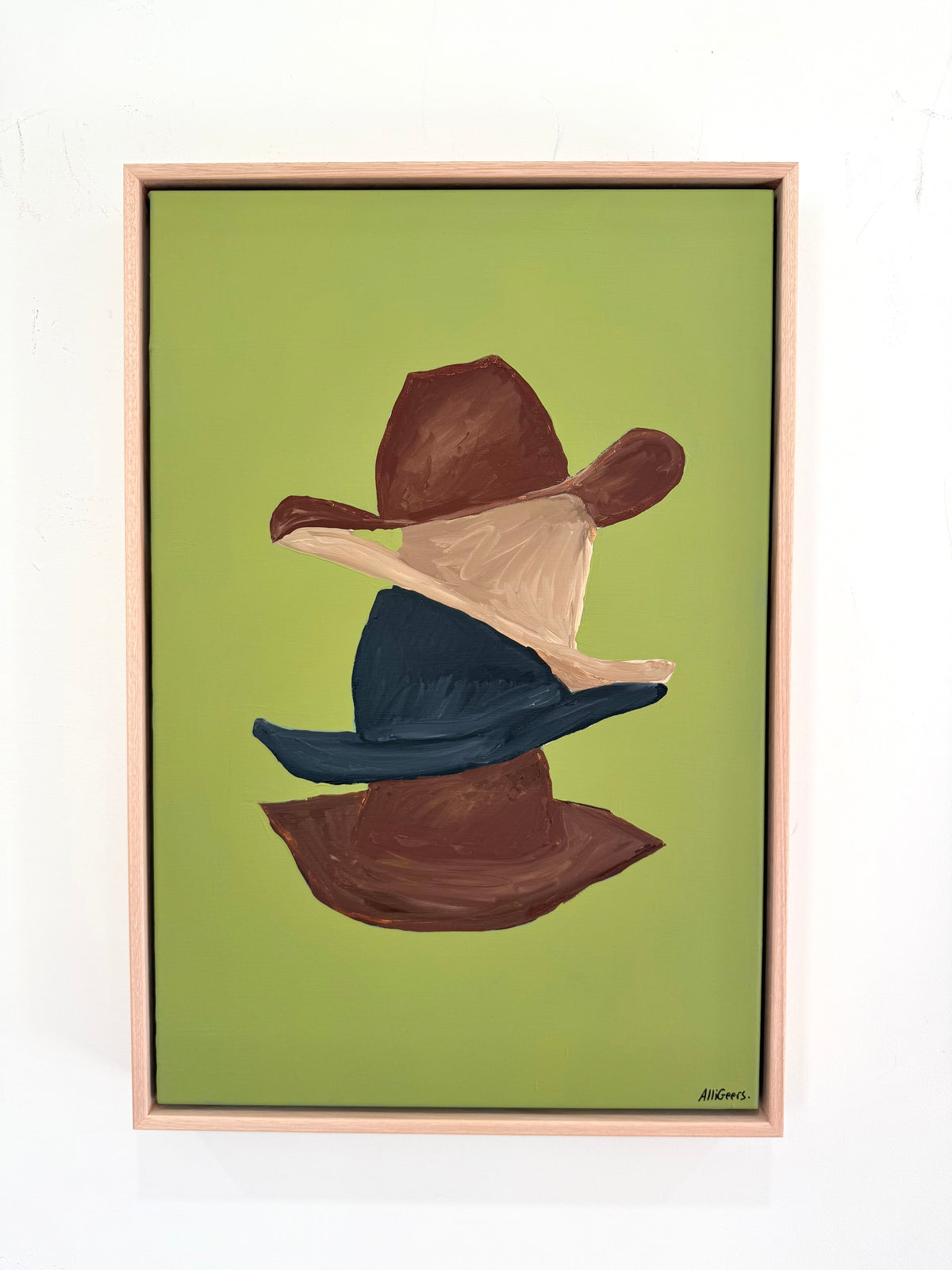 Green hat stack