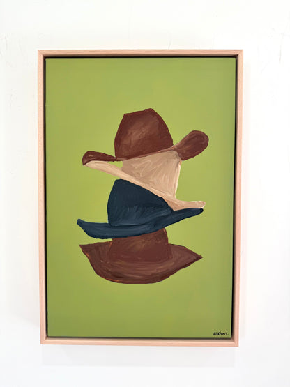 Green hat stack