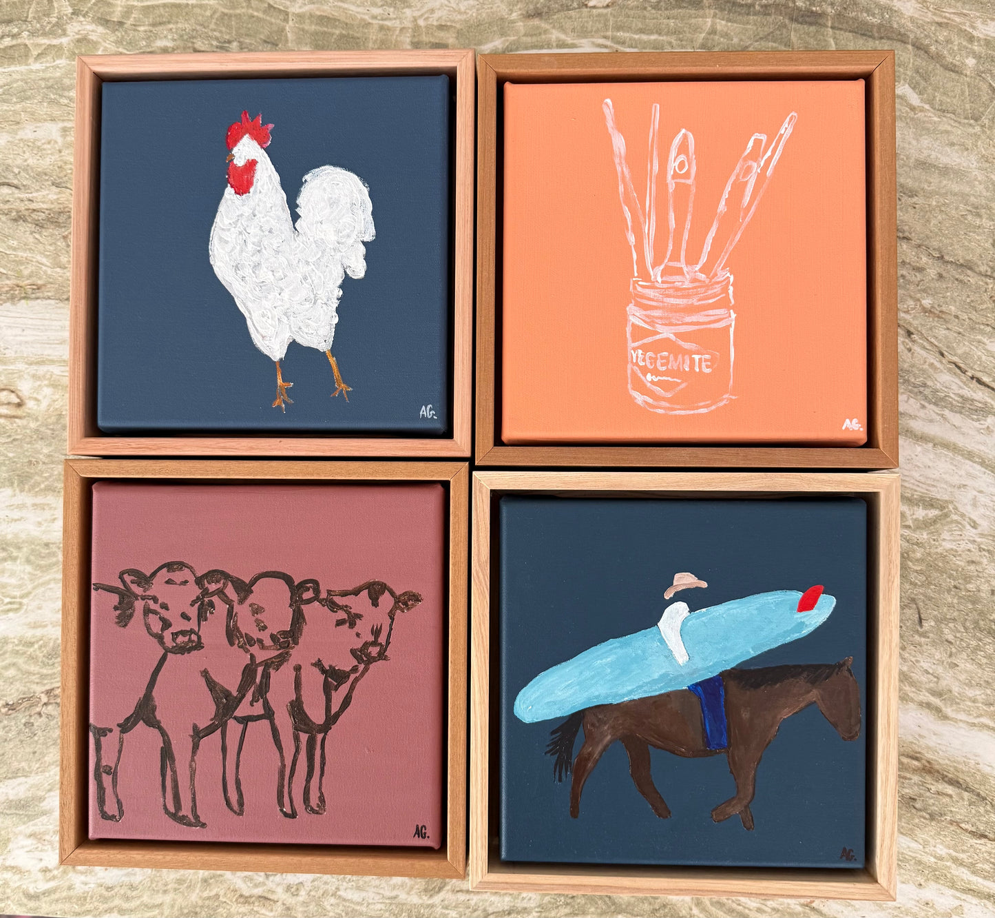 Blue rooster