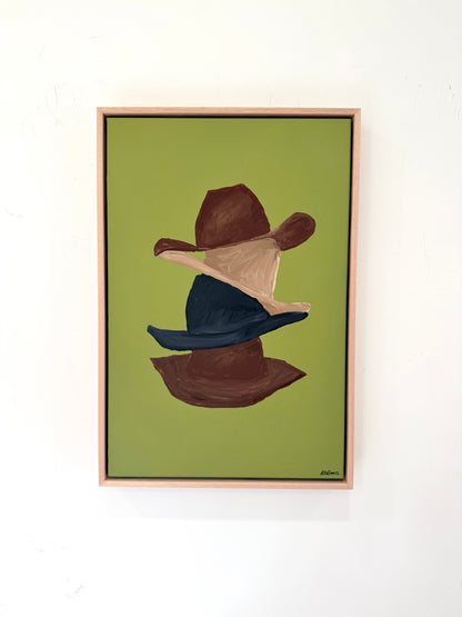 Green hat stack