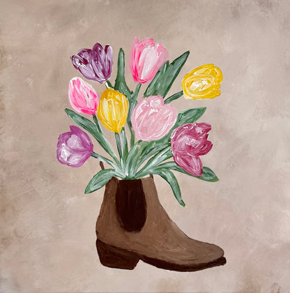 Boot scootin’ tulips