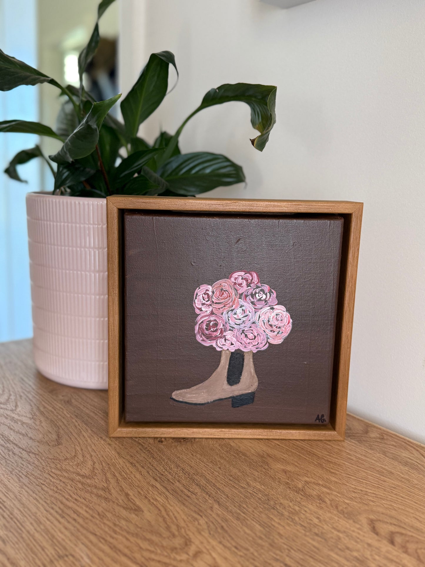 Boot and roses