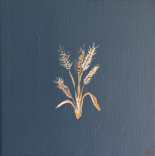 Blue wheat stalk