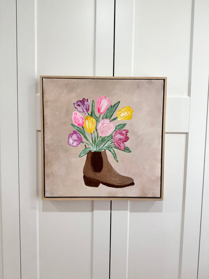 Boot scootin’ tulips