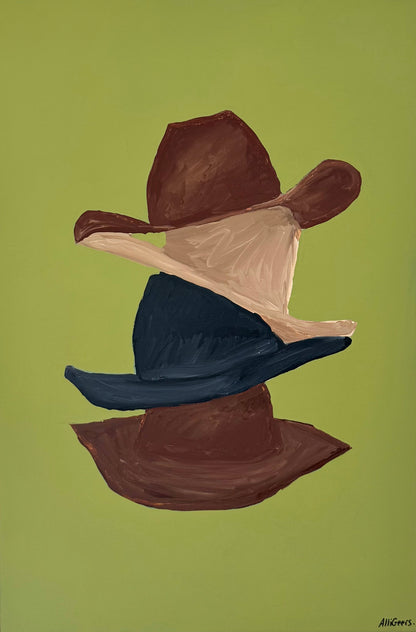Green hat stack