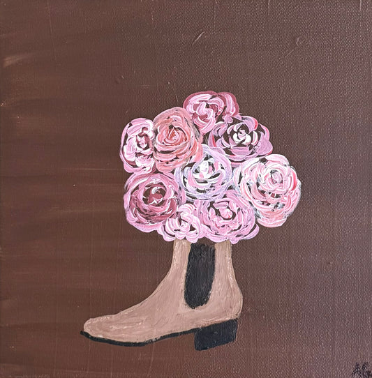 Boot and roses