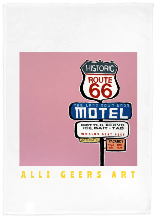 If route 66 was Aussie TEA TOWEL